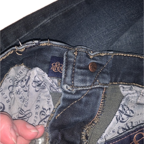 Rock & Republic Kasandra Mid Low Rise Boot Cut Straight Dark Wash Y2K Jeans 4 - Picture 10 of 11